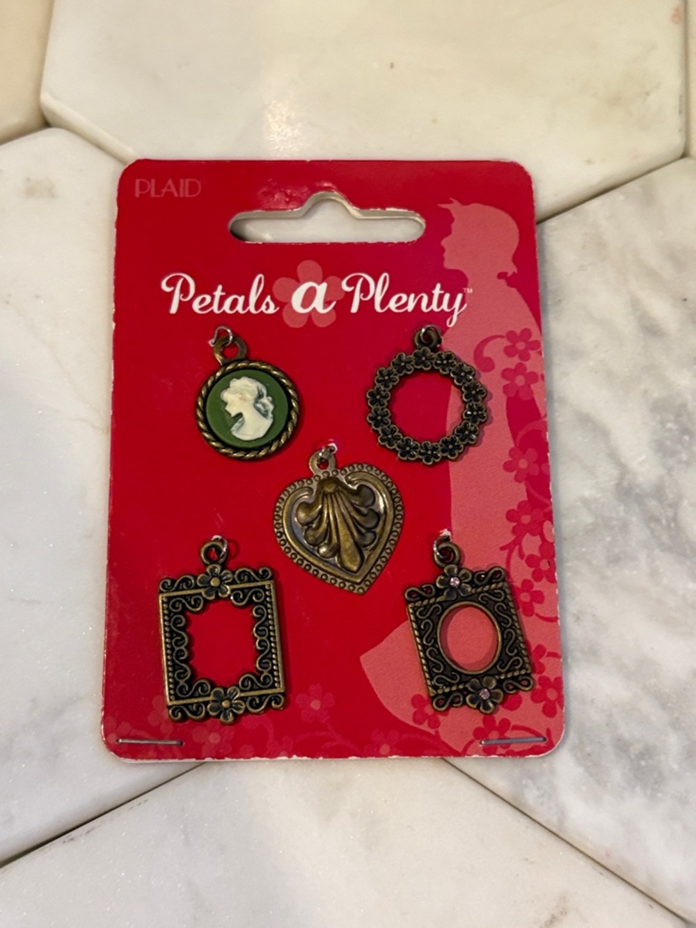 Antique Brass Charm Pack - Bronze and Green